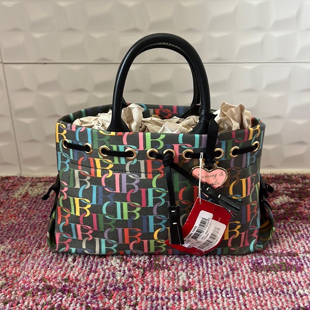 Vintage Dooney & Bourke DB logo tassel tote - new with tags